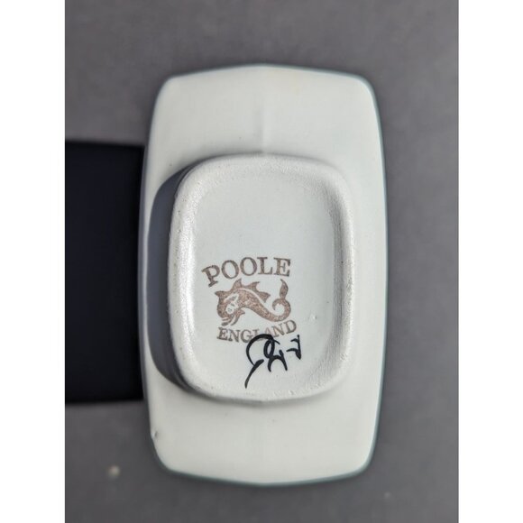 Vintage Hand Painted Poole Pottery BN Floral Pattern Flower Vase - Picture 3 of 4